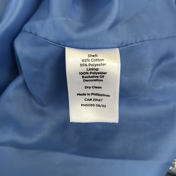 Talbots Tweed Gold Buttons V-Neck Coatigan Jacket Sz 14P - Picture 5 of 9